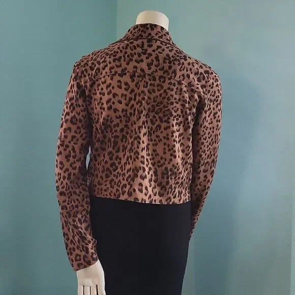 Active USA Leopard Print Moto Jacket - Picture 4 of 12